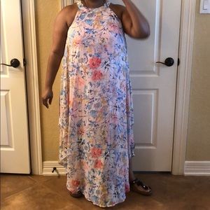 Beautiful floral sleeveless maxi dress